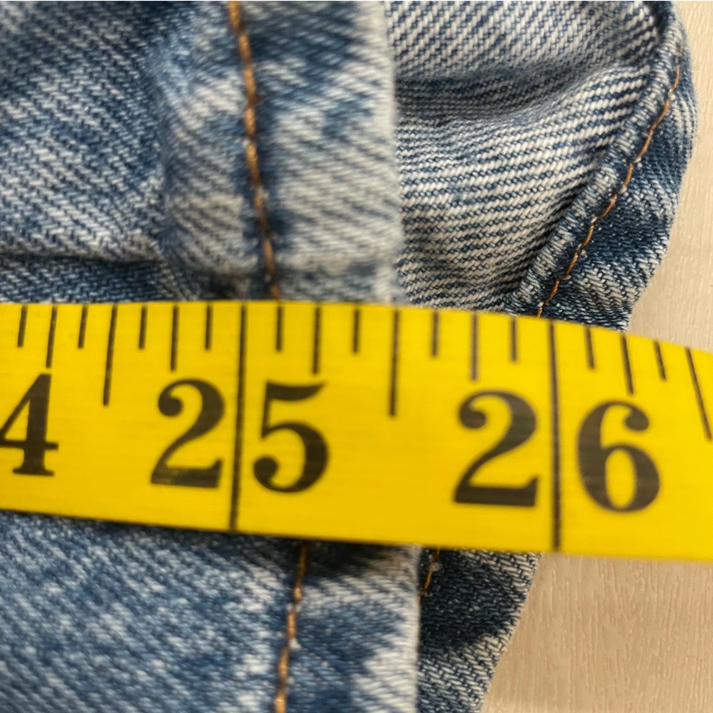 Women's Levi's Premium 501 Logo-Stripe Crop Straight Spectator Sport Side Tape - Picture 16 of 16